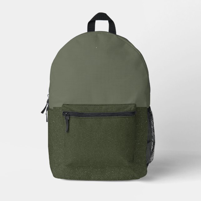 Custom Moss Green Split Backpack – Bulk Friendly (Front)