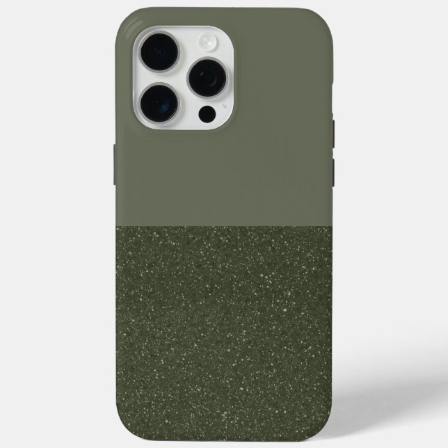 Custom Moss Green Split iPhone Case (Back)