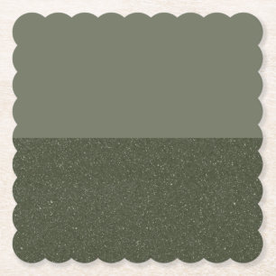 Custom Moss Green Split Paper Coaster