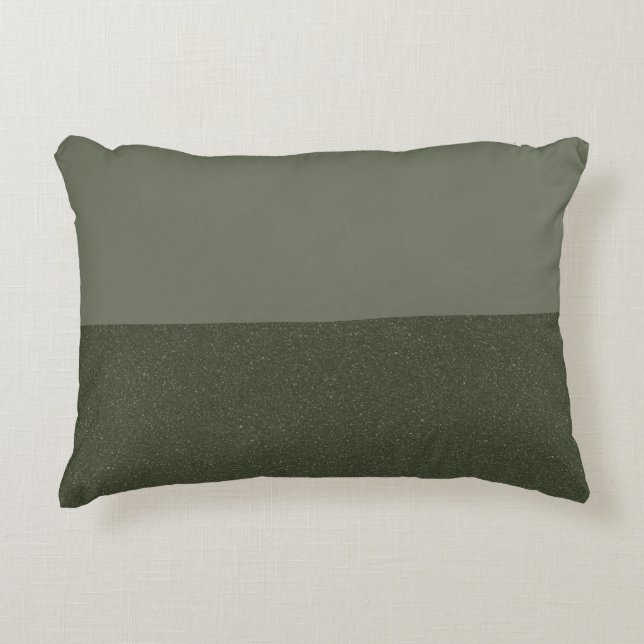 Custom Moss Green Split Pillow Design (Front)