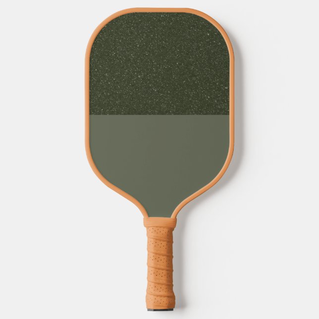 Custom Moss Green Split Texture Pickleball Paddle (Front)