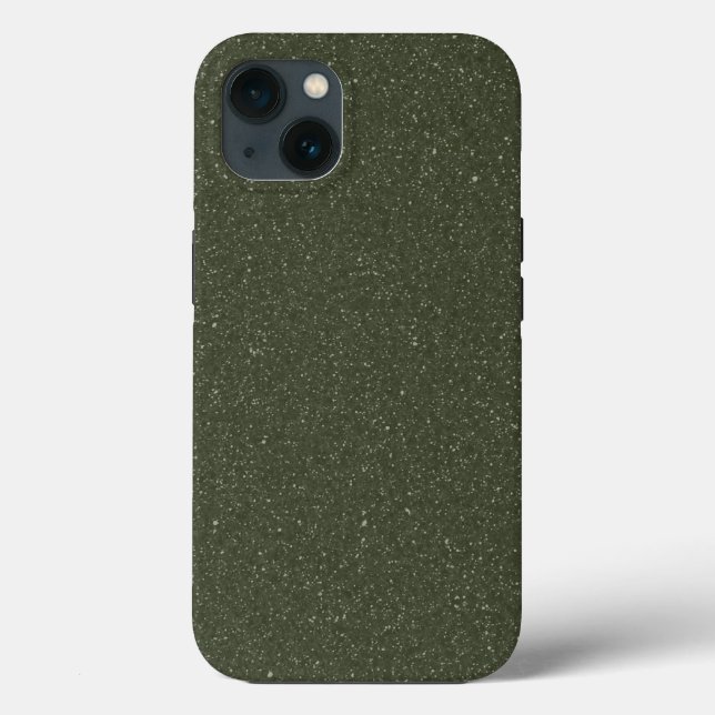 Custom Moss Green Texture iPhone 13 Case (Back)