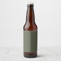 Custom Moss Green Textured Bottle Label