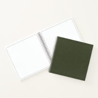 Custom Moss Green Textured Sketchbook