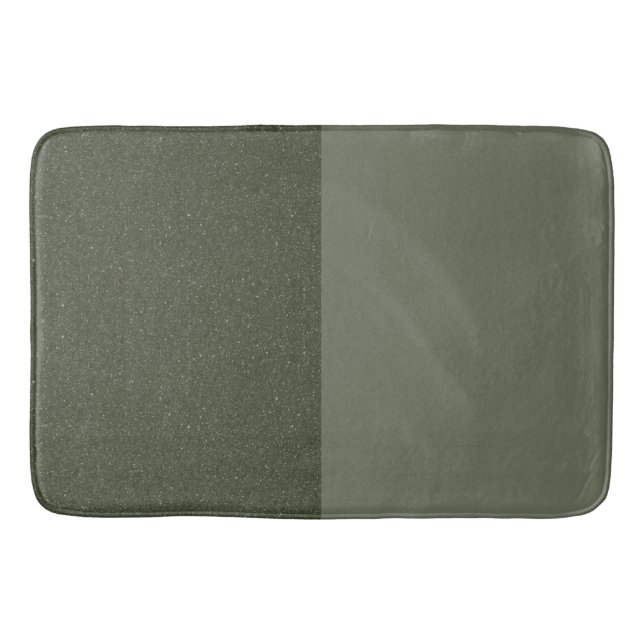 Custom Moss Green Two-Tone Bath Mat (Front)