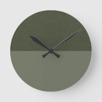 Custom Moss Green Wall Clock – Textured & Matte