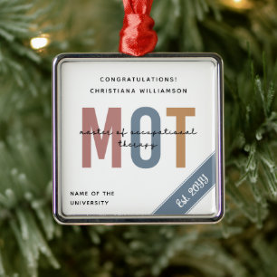 Custom MOT Master Of Occupational Therapy Metal Tree Decoration