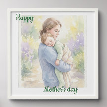 Custom Mother and Baby Watercolor Print