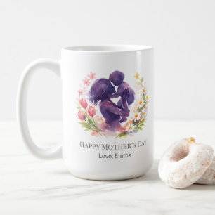 Custom Mother and Child Floral Mother’s Day Mug