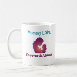 Custom Mother Daughter Silhouette Mommy Love Mug