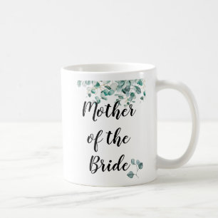 Custom Mother of Bride Groom Dusty Blue Eucalytpus Coffee Mug