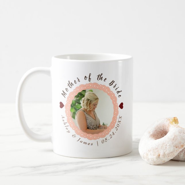Custom Mother of the Bride Wedding Gifts Coffee Mug (With Donut)
