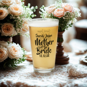 Custom Mother of the Bride Wedding Keepsake  Glass