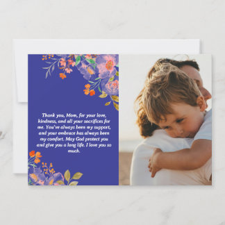 Custom Mother’s Day Gift and Loving Message  Holiday Card