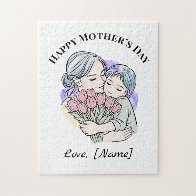Custom Mother’s Day Mum and Child Puzzle (Vertical)