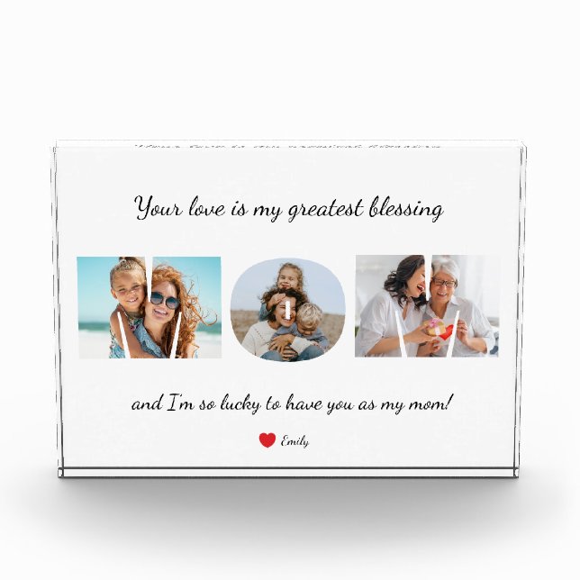 Custom Mother’s Love  Photo Block (Front)