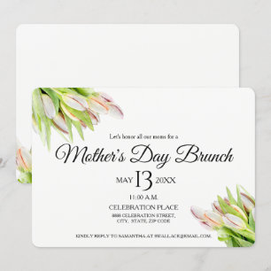 Custom, Mother's day Brunch Invitation, TULIPS Invitation