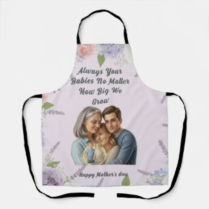 Custom Mother's day photo Always your babies  Apron