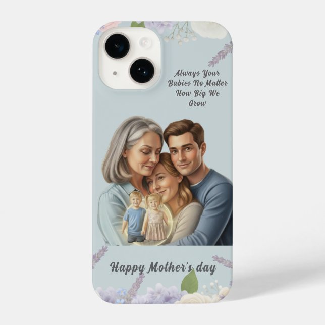 Custom Mother's day photo Always your babies  iPhone Case (Back)