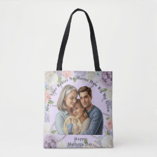 Custom Mother's day photo Always your babies Tote Bag