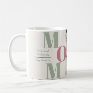 Custom Mother's Day Photo Collage Mug   MOM Letter