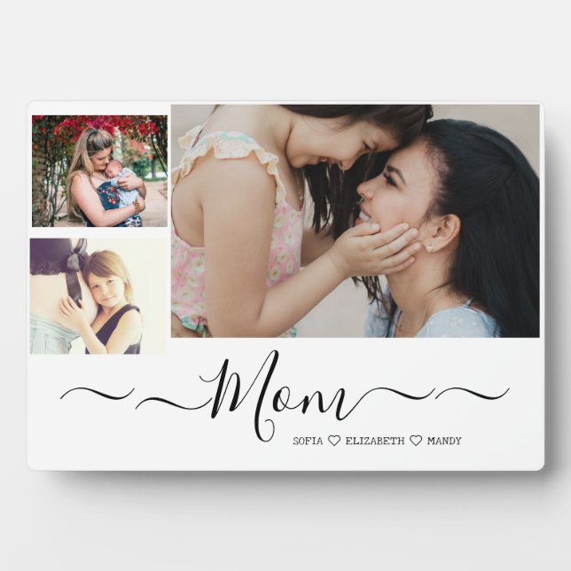 Custom Mother's Day Photo Collage Plaque  (Front)