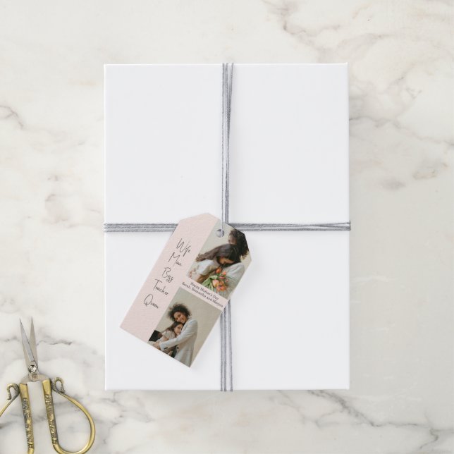 Custom Mother's Day Photo Gift Tag – Personalised  (With Twine)