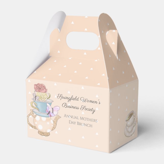 Custom Mother's Day Tea Party Favour Box (Back Side)