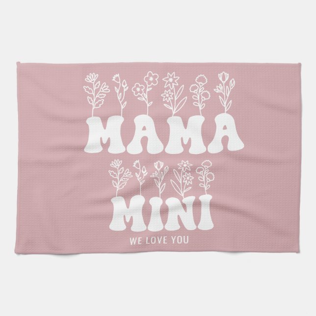  Custom Mothers Day  Tea Towel (Horizontal)