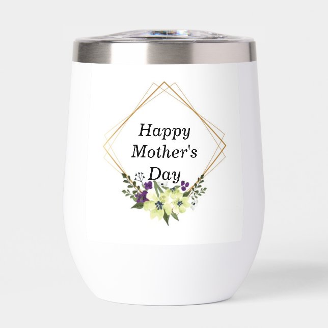 "Custom Mother's Day Water Bottle – Add Your Text" (Front)
