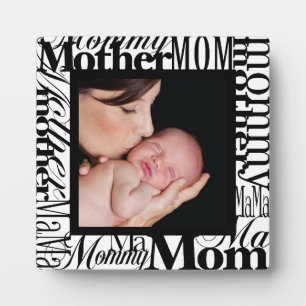 Custom Mother's Day Word Collage Photo Plaque