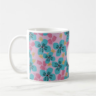custom mothers floral elegant pink modern  coffee mug