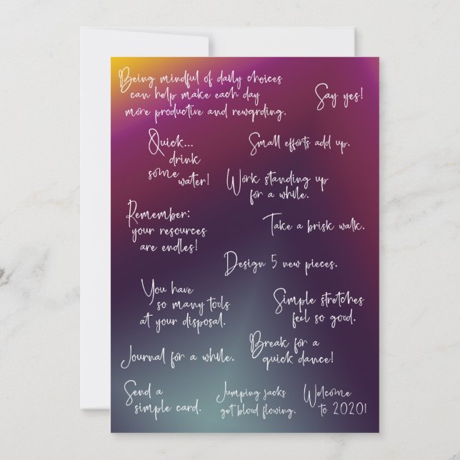 Custom motivation invitation (Back)