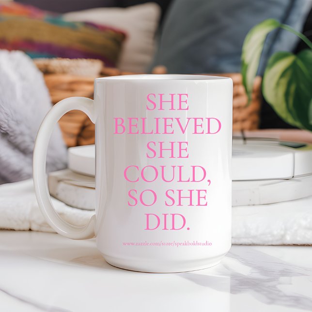 Custom Motivational Gift for Her & Boss Ladies Coffee Mug (graduation gift, custom coffee mug, feminist gift, girl boss mug, personalized mug for women,)
