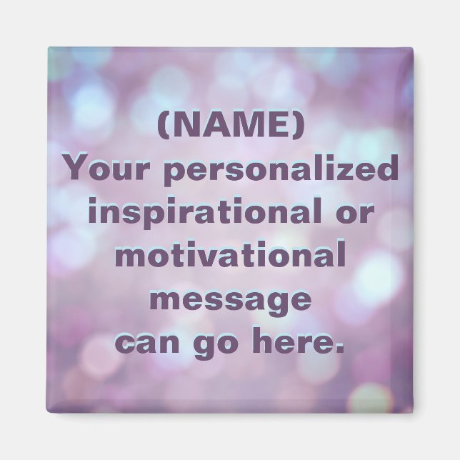 Custom Motivational Message Magnet (Front)