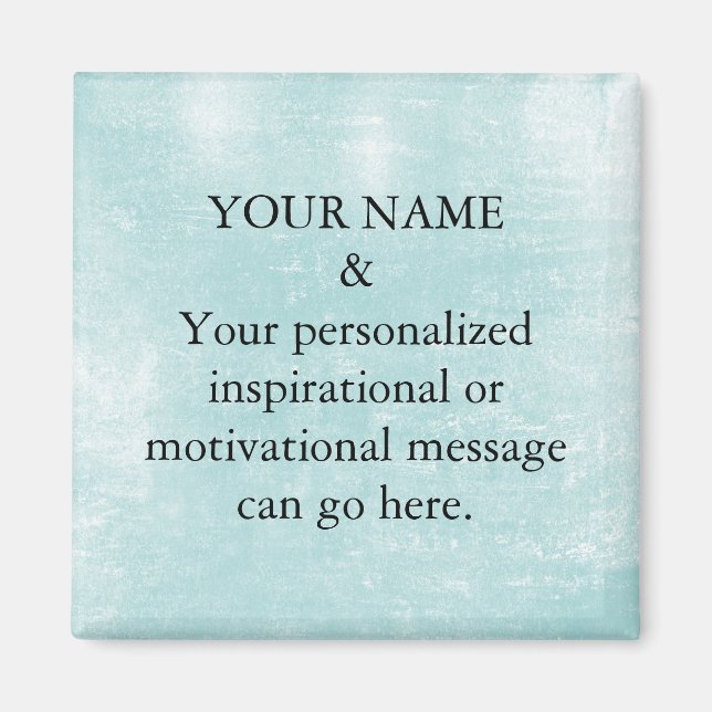 Custom Motivational Message Purple Glitter Magnet (Front)