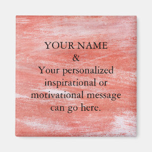 Custom Motivational Message Purple Glitter Magnet