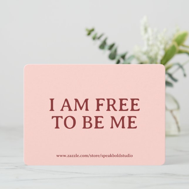 Custom Motivational & Self Love Gift Card for Her (Standing Front)