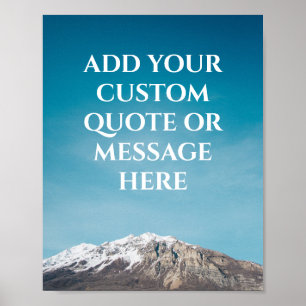 Custom Motivational Travel Quote Poster