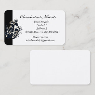 Custom Motocross Competitive Sport Motorcycle Race Business Card