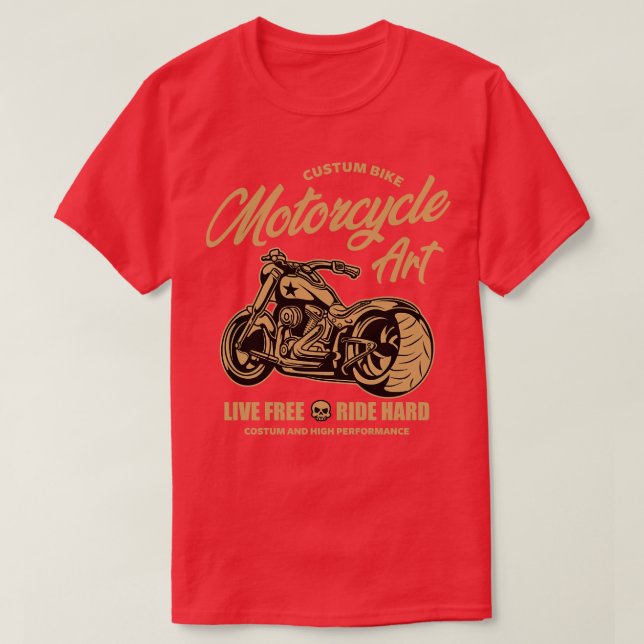 CUSTOM MOTORCYCLE ART T-Shirt (Design Front)