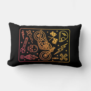 Custom Motorcycle Garage 1 Lumbar Cushion