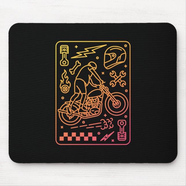 Custom Motorcycle Garage 2 Mouse Mat (Front)