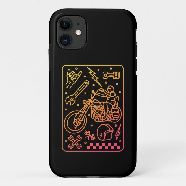 Custom Motorcycle Garage 3 Case-Mate iPhone Case (Back)