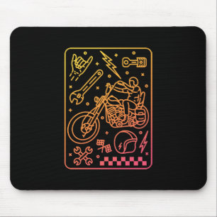 Custom Motorcycle Garage 3 Mouse Mat