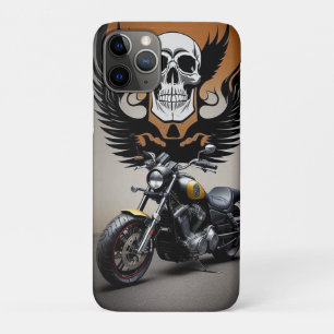 Custom Motorcycle with Skull Graphic iPhone 11 Pro Case