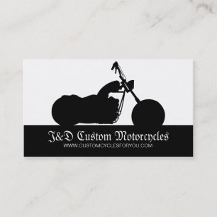 Custom Motorcycles Biker Shop Business Cards