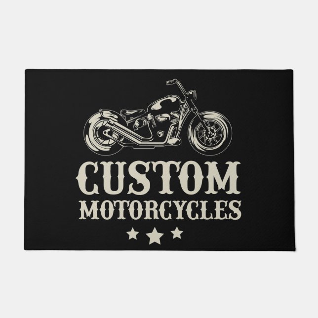 Custom Motorcycles Doormat (Front)
