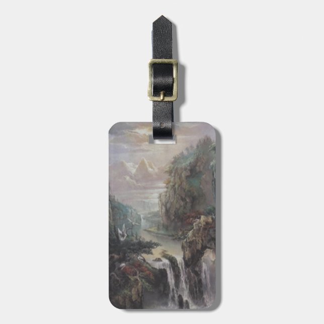 Custom Mountain Retreat Luggage Tag (Front Vertical)