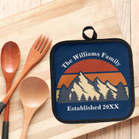 Custom Mountain Sunset Family Home Blue Log Cabin